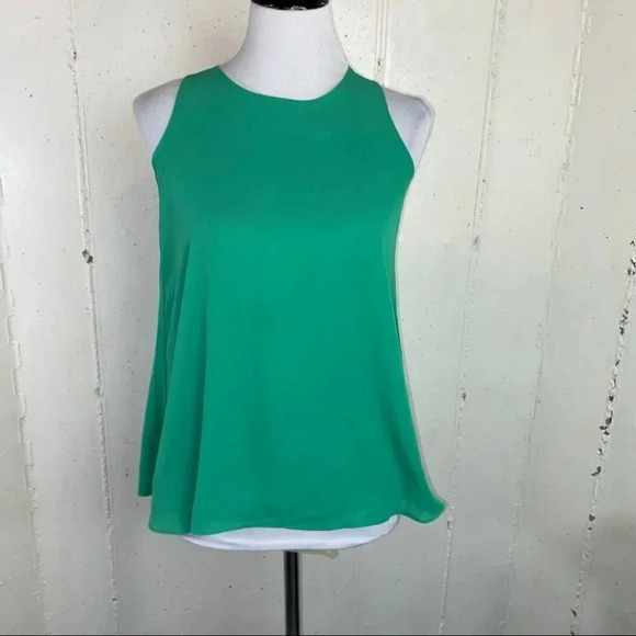 Cynthia Rowley XS green twisted back‎ tunic - Picture 1 of 7